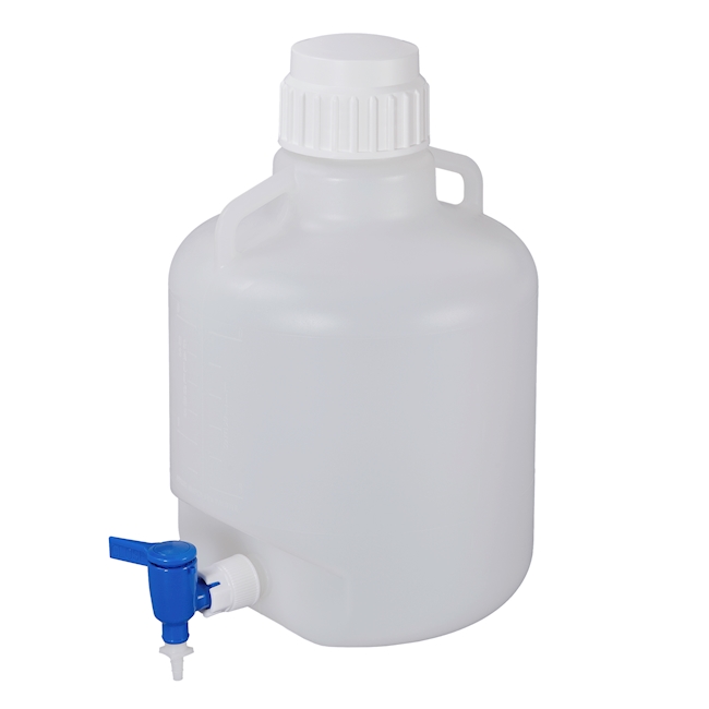 Carboy with stopcock PP 10 lt